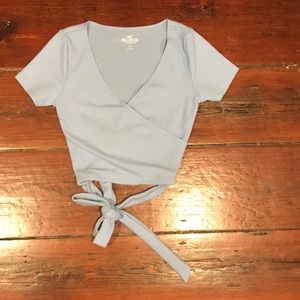 Hollister Faux Wrap-front Crop top